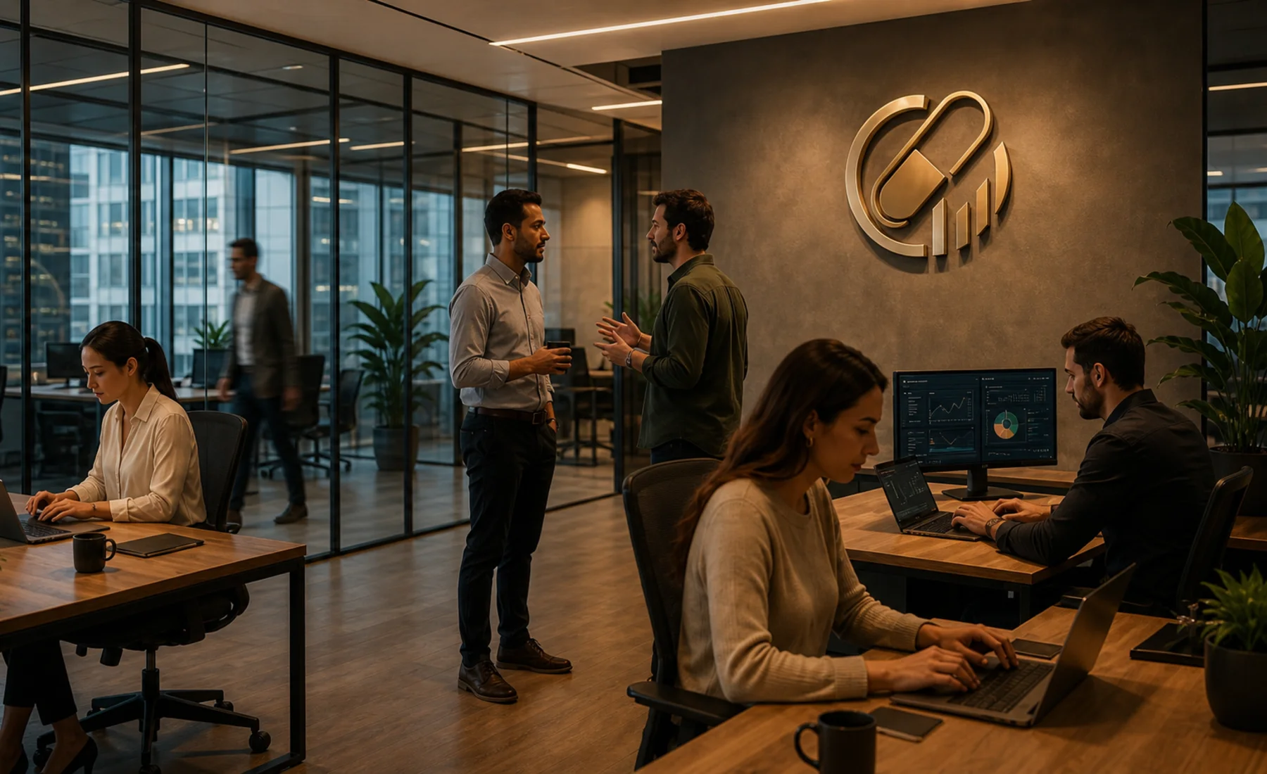 Capscale operations team working in a modern office